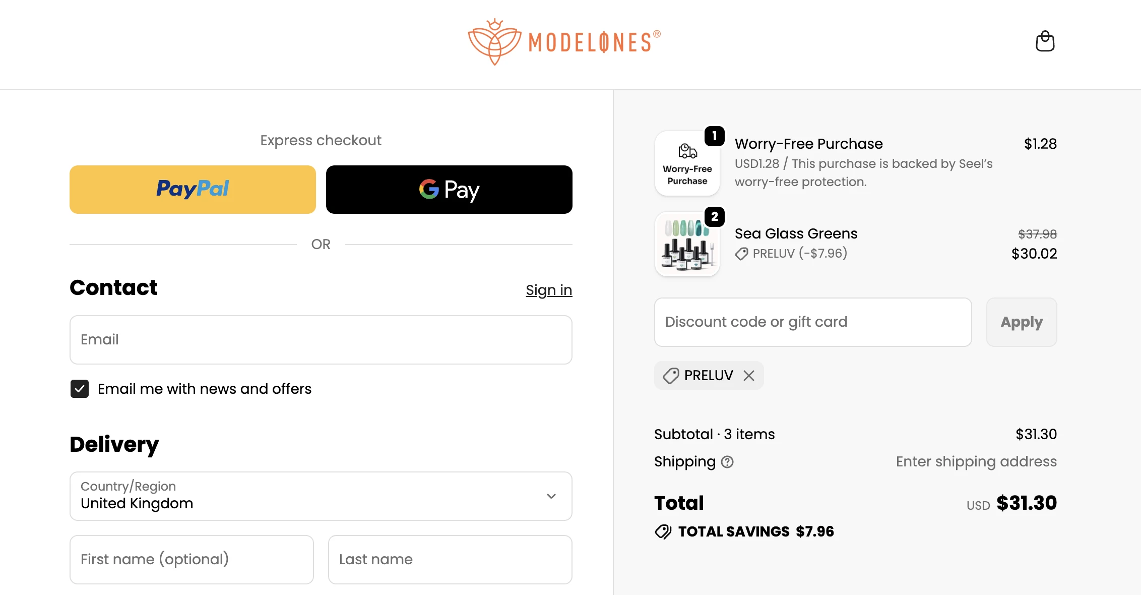 Use Discount Code PRELUV for 21% OFF Sitewide at modelones.com